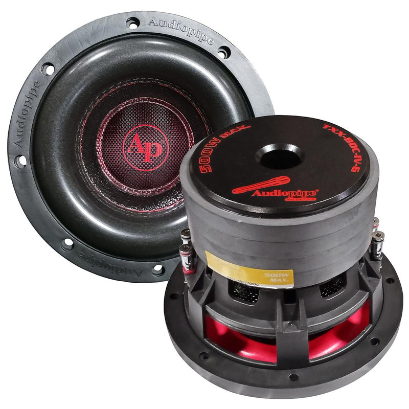 Audiopipe 6.5" Woofer 250W RMS/500W Max Dual 4 Ohm Voice Coils - TXX-BDC-IV-6