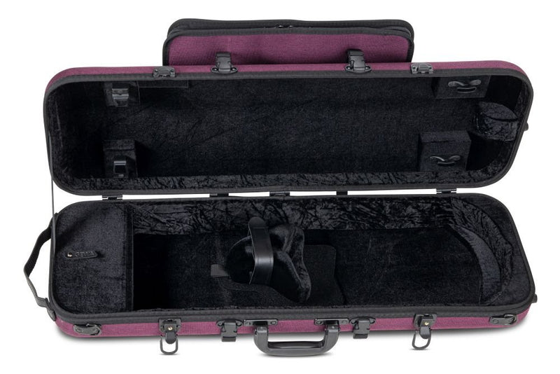 GEWA Bio-A 4/4-1/2 Violin Case Oblong - Violet - Music Pocket & Neck Pad