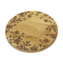 Melrose Floral Etched Mango Wood Tray