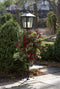 Melrose Metal Lantern Post with Wreath Holder 43.25"H Black Decorative Candle
