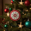 Melrose Metal Merry Christmas Snowflake Disc Ornament (Set of 6)
