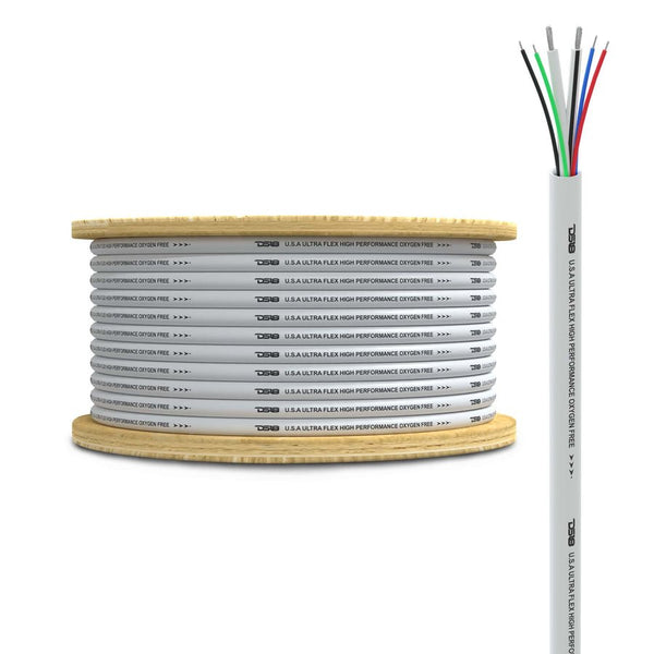 DS18 Marine-grade 18 GA RGB + 16 GA Speaker Wire – 100 ft (OFC, Tinned) – MOFC1618GA100S