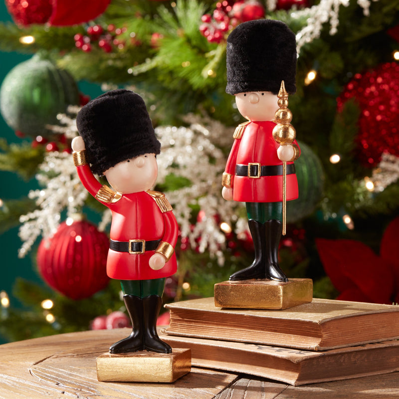 Melrose Holiday Nutcracker Soldier Figurine (Set of 2)