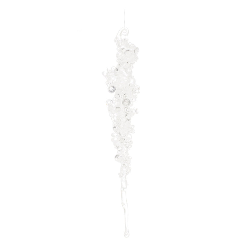 Glittered Icicle Drop Ornament (Set of 24)