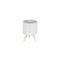 Melrose Porcelain Face Planter with Wooden Legs Set of 3 Planter, Face