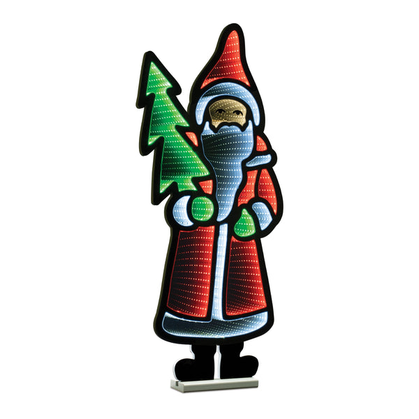 Melrose Santa with Pine Tree Ekkolight 33"H