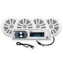 Boss Audio MCK632WB.64 Marine Stereo and 2 Pairs of 6.5" Speaker Kit - White