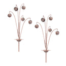 Melrose Floral Garden Stake (Set of 2) 42"H Iron Brown & Green