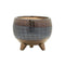 Melrose Dotted Ceramic Planter with Pewter Accent 5.25"H Planter