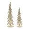 Melrose Gold Mosaic Glass Pine Tree (Set of 2)