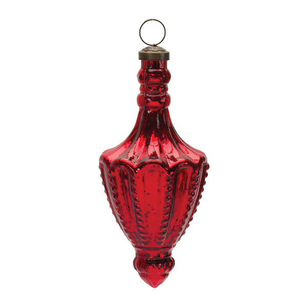 Melrose Mercury Glass Finial Drop Ornament (Set of 6)