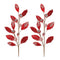 Melrose Beaded Red Leaf Stem (Set of 2)