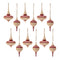 Melrose Oak Wood Top Ornament (Set of 12)