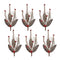 Melrose Glittered Pine and Sleigh Bell Spray (Set of 6)