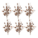 Melrose Mixed Holly Berry Pinecone Spray (Set of 6)