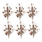 Melrose Mixed Holly Berry Pinecone Spray (Set of 6)