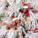 Melrose Plush Ski and Snowboard Dog Ornament (Set of 6)