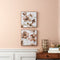Melrose Wood Floral Block Plaque Wall Decor, Wood, Plastic