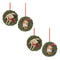Melrose Playful Cat and Dog in Pine Wreath Ornament (Set of 4)