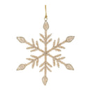 Melrose Beaded Metal Snowflake Ornament (Set of 12)
