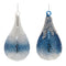 Melrose Navy Beaded Glass Teardrop Ornament (Set of 6)