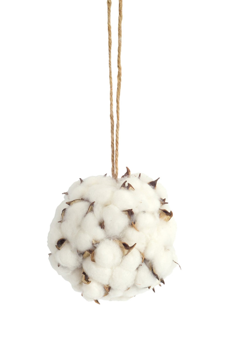 Melrose Cotton Orb with Twine Hanger (Set of 12)