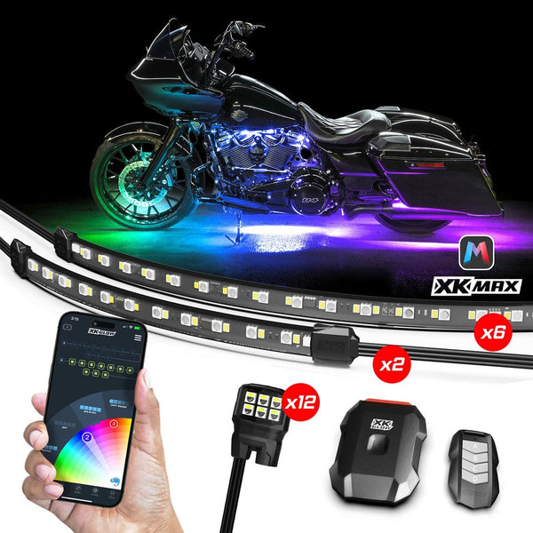 XKGlow XKmax RGB+W addressable Motorcycle LED Accent App Control L - MX-MOTO-PRO