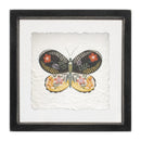 Melrose Framed Butterfly Block Wall Decor, Modern, Wood