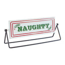 Melrose Reversible Christmas Sentiment Metal Table Sign (Set of 2)