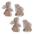 Melrose Woodland Bunny Figurine (Set of 4) Multicolor Decor Home Accent