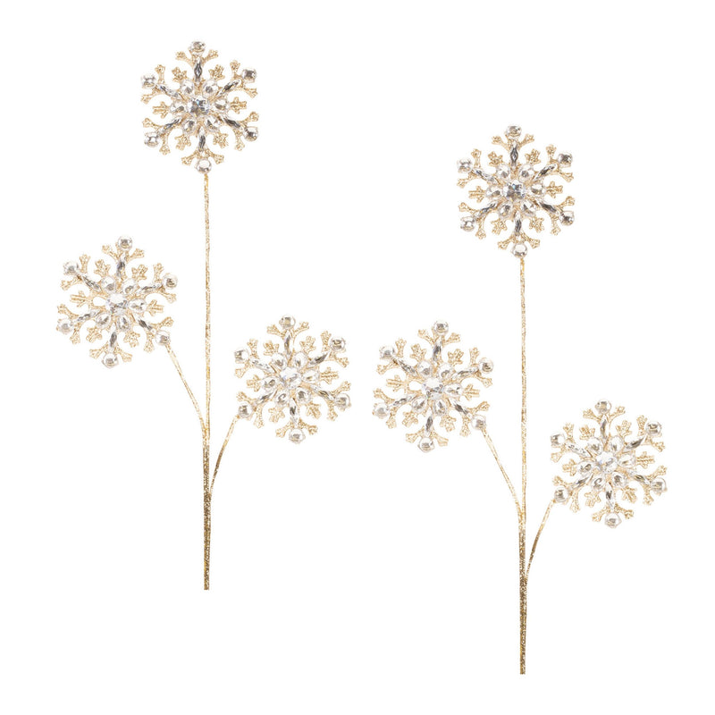 Melrose Jeweled Snowflake Spray (Set of 2)