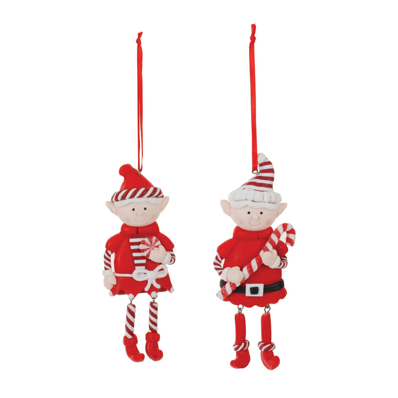 Clay Dough Elf Ornament (Set of 12)