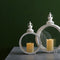 Melrose Ivory Ornate Metal Circle Lantern 17.5"D Beige