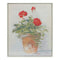 Melrose Framed Potted Geranium Print Wall Decor, Rustic, Plastic