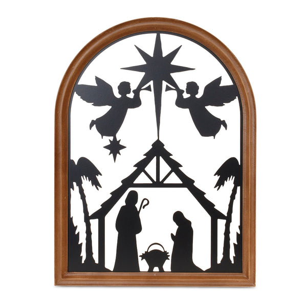 Melrose Cut-Out Metal Nativity Plaque 16"H