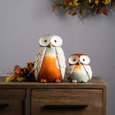 Melrose Terra Cotta Owl Figurine with Glazed Accents (Set of 4) Multicolor Terra