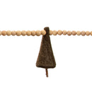 Melrose Wood Bead and Felt Pine Tree Garland (Set of 2)