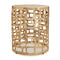 Melrose Round Abstract Cut Out Metal Accent Table 19"H