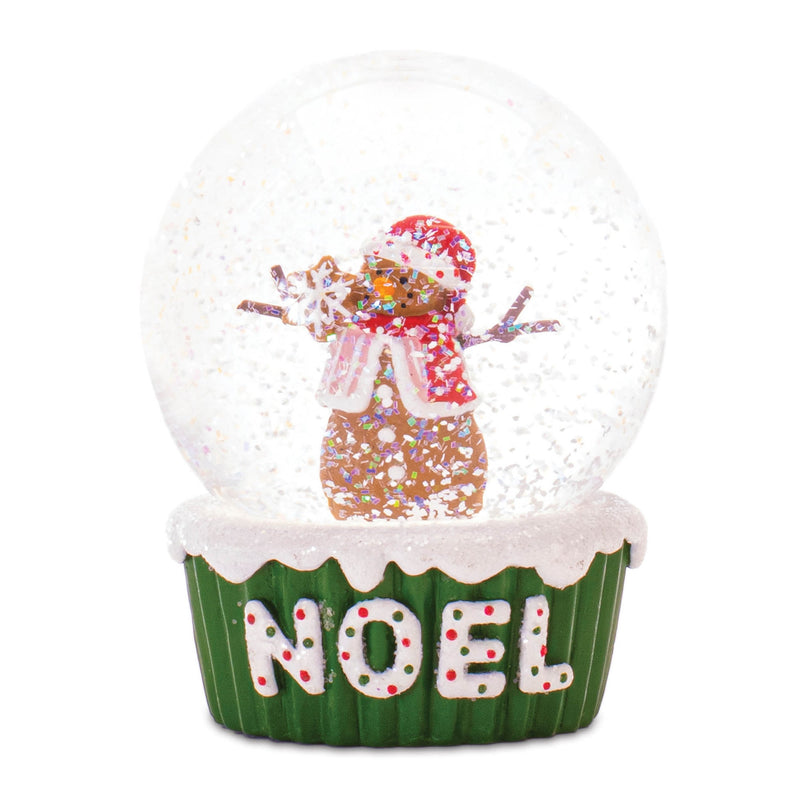 Melrose Gingerbread Snowman Snow Globe (Set of 2)