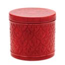 Melrose Red Metal Container with Lid (Set of 2)