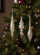 Melrose Champagne Jeweled Glass Drop Ornament (Set of 6)