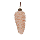 Melrose Frosted Glass Pinecone Drop Ornament (Set of 6)