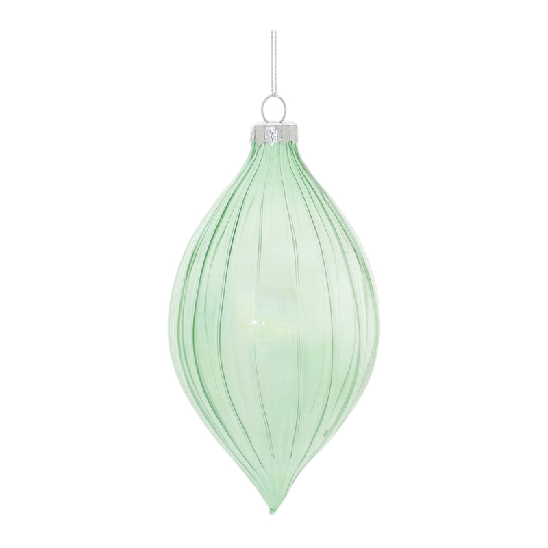 Melrose Iridescent Ribbed Glass Ornament (Set of 6)
