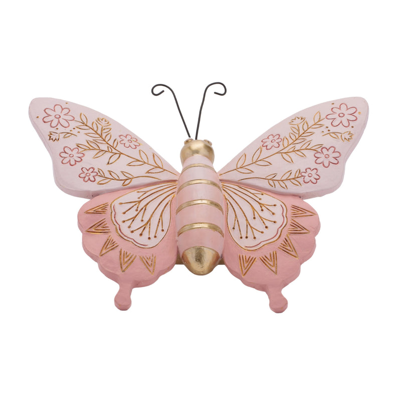 Melrose Floral Etched Butterfly and Dragonly Shelf Sitter (Set of 4)