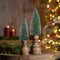 Melrose Mini Bottle Brush Tree on Pedestal (Set of 2)