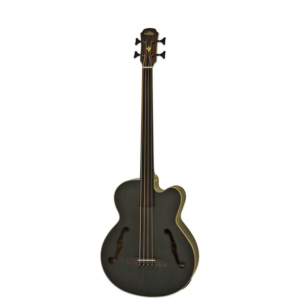Aria FEB-F2M/FL Medium Scale Fretless Acoustic-Electric Bass – Stained Brown