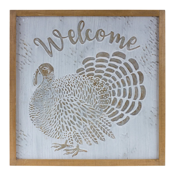 Melrose Metal Welcome Turkey Sign 20"SQ