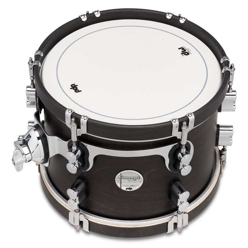 PDP Concept Classic 8x12" Mounted Tom – Ebony Stain with Ebony Hoops