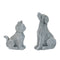 Melrose Modern Sitting Dog and Cat Statue (Set of 2)