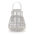 Melrose Woven Rattan Lantern 14.5"H White